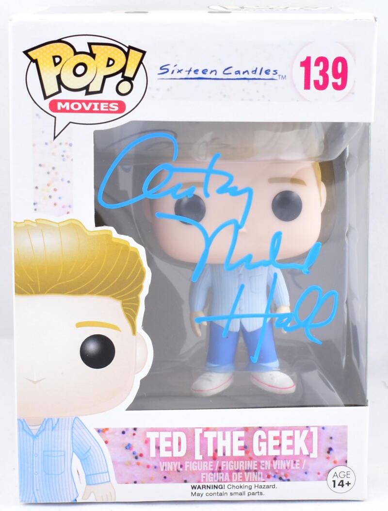 Anthony Michael Hall Signed Ted the Geek Funko Pop #139