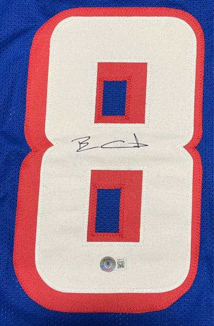 Ben Coates New England Patriots Signed Custom Jersey (Beckett COA)