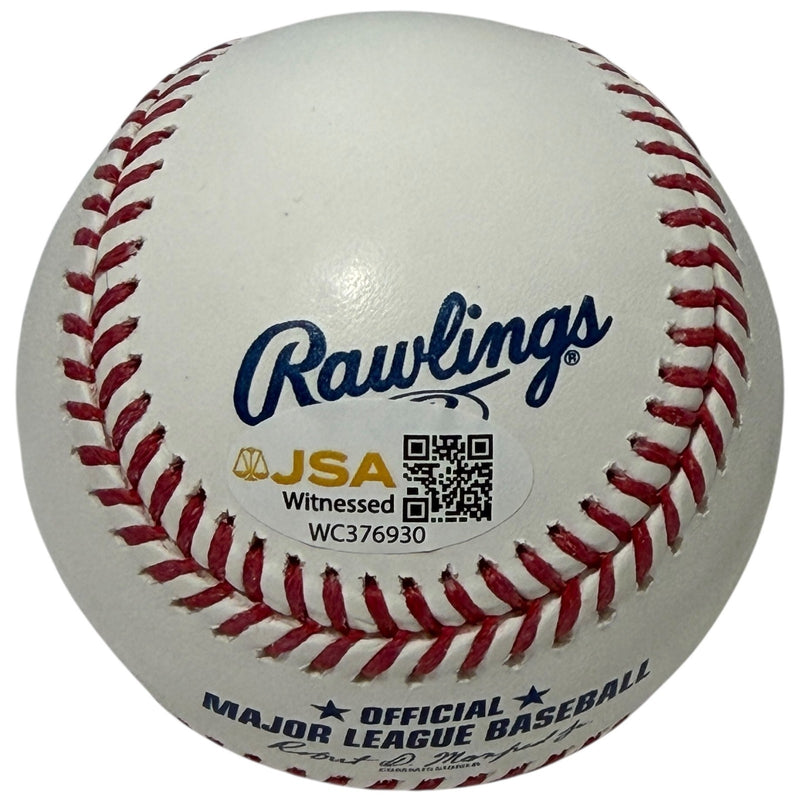 Yoenis Cespedes New York Mets Signed ROMLB Baseball JSA Witnessed