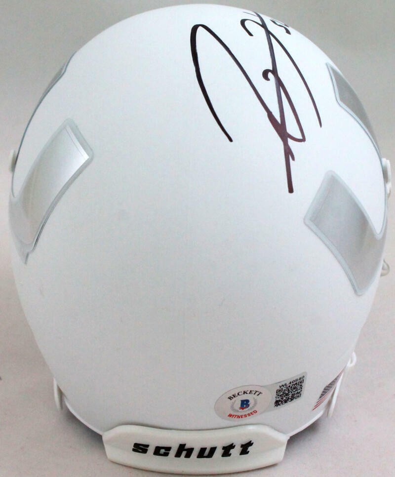 Ray Lewis Signed Miami Hurricanes White Schutt Mini Helmet