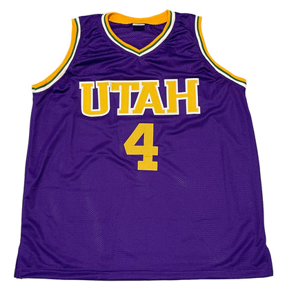 Adrian Dantley Signed Utah Jazz Custom Jersey (HOF 09) Beckett COA