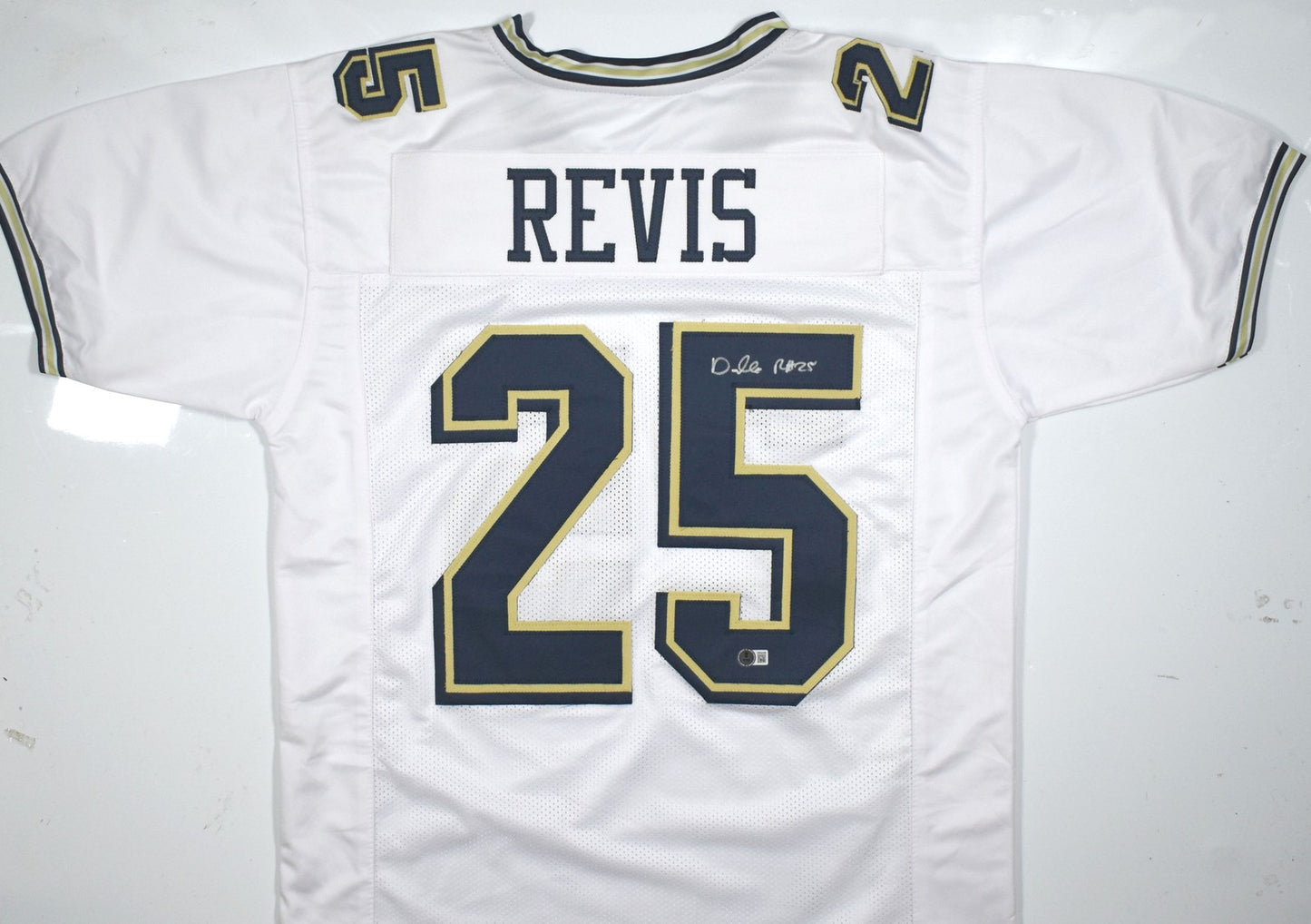 Darrelle Revis Signed Pittsburgh Panthers White Custom Jersey