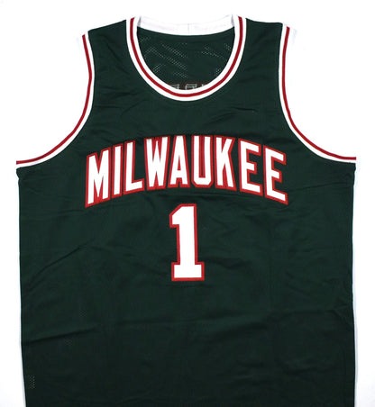 Oscar Robertson Signed Milwaukee Bucks Style Custom Green Jersey