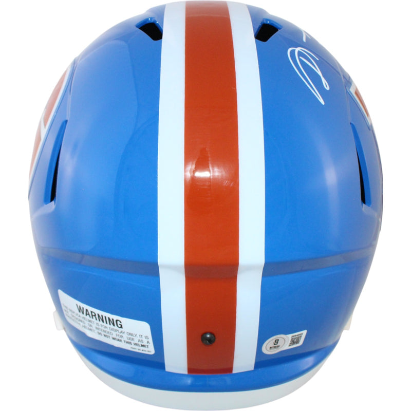 Shannon Sharpe Autographed Denver Broncos Full Size Throwback Helmet