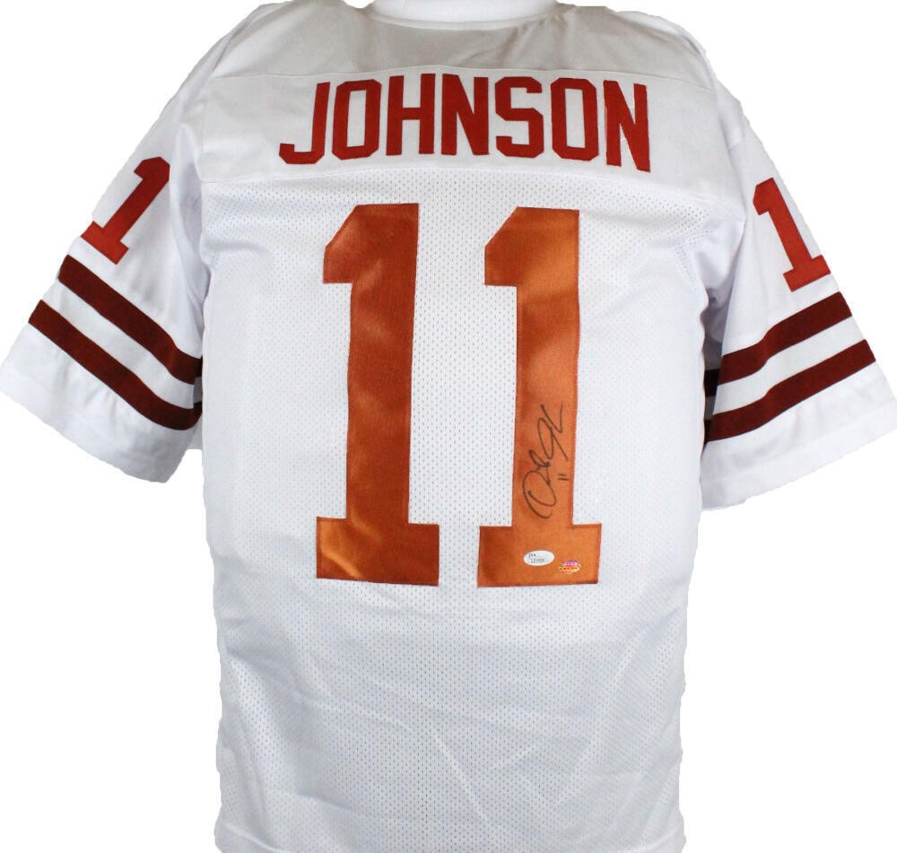 Derrick Johnson Autographed White Custom College Style Jersey