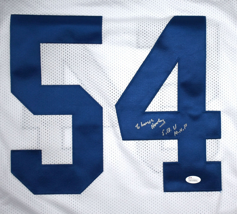 Chuck Howley Signed White Custom Jersey - SB MVP Inscribed