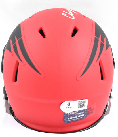 Christian Gonzalez Signed New England Patriots Rave Speed Mini Helmet