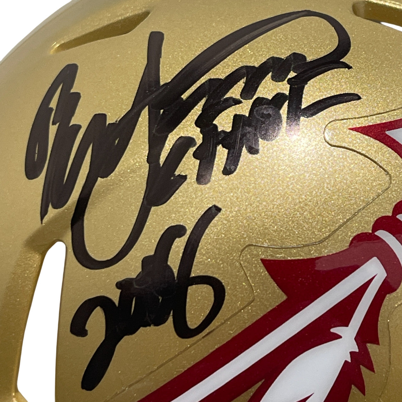 Ron Simmons Signed Florida State Gold Mini Helmet (CHOF 2008)