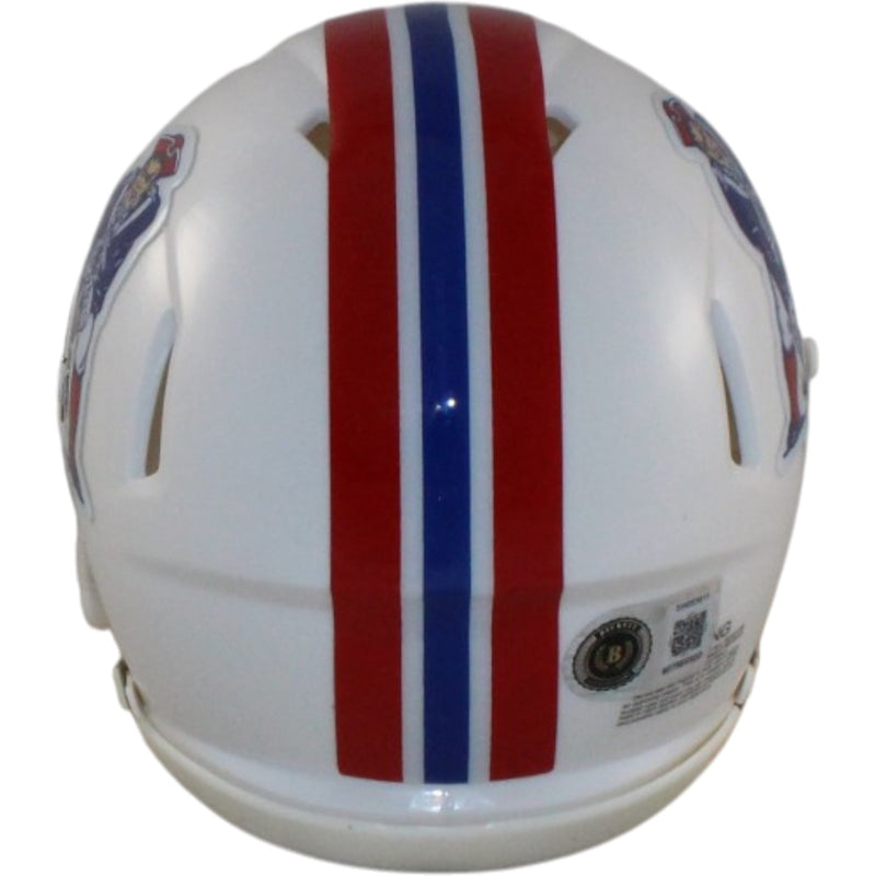 AJ Brown Signed New England Patriots Throwback Mini Helmet