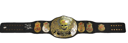 Stone Cold Steve Austin Autographed Smoking Skull Replica Championship Belt