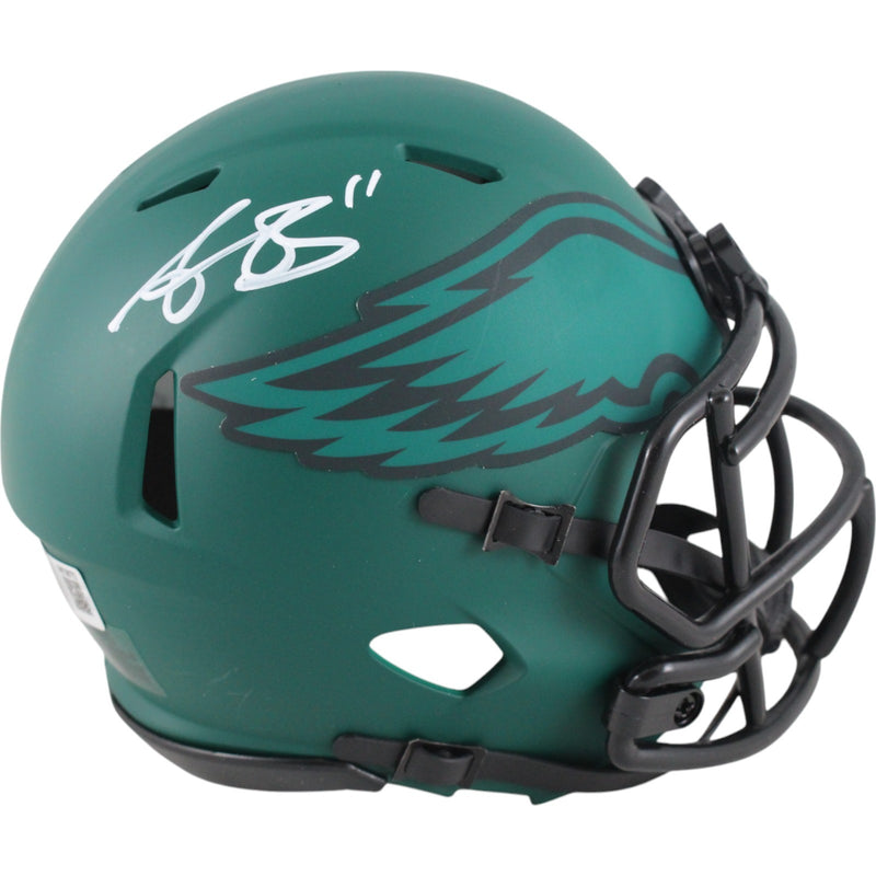 AJ Brown Philadelphia Eagles Signed Rave Alternate Mini Helmet (Beckett)
