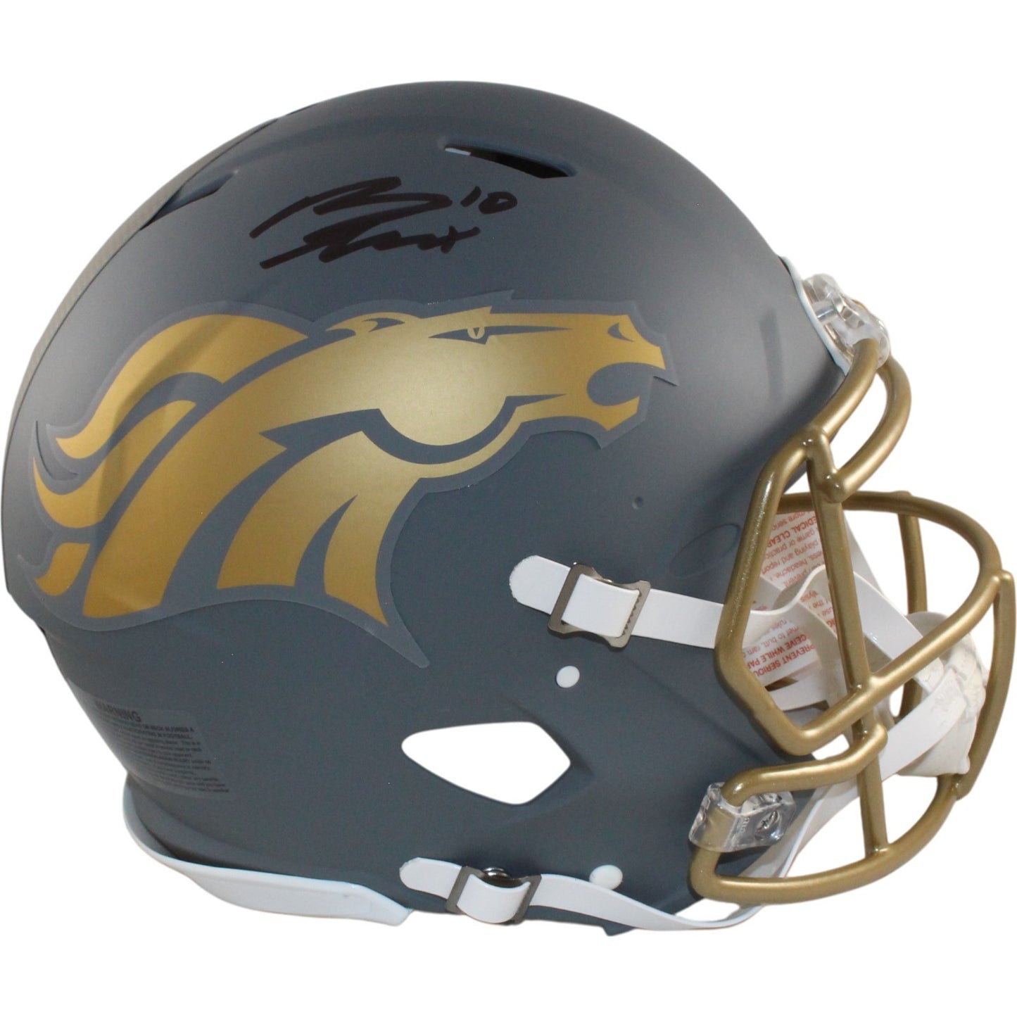Bo Nix Denver Broncos Autographed Full Size Authentic Slate Helmet