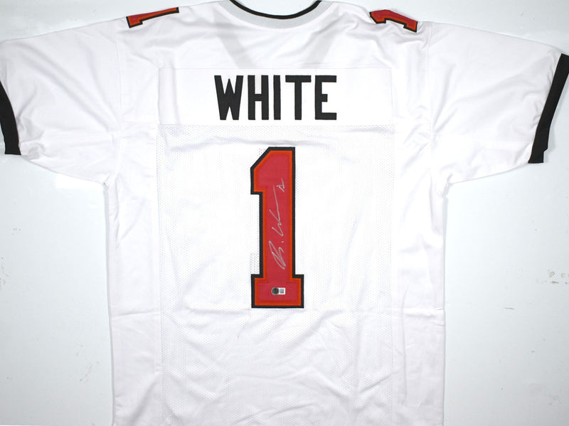 Rachaad White Autographed White Custom Football Jersey