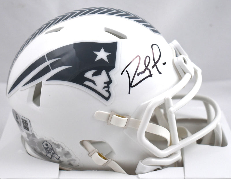 Randy Moss Signed New England Patriots 2024 Salute to Service Mini Helmet