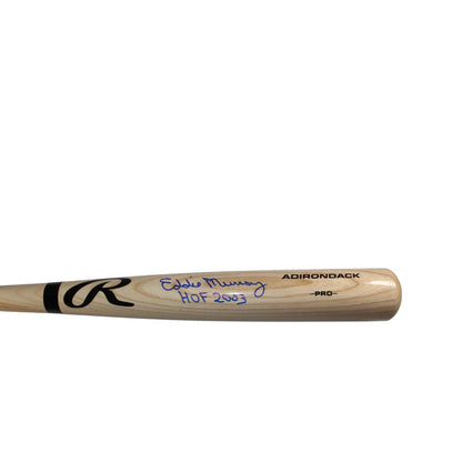 Eddie Murray Autographed Baltimore Orioles Blonde Baseball Bat (HOF Inscription)