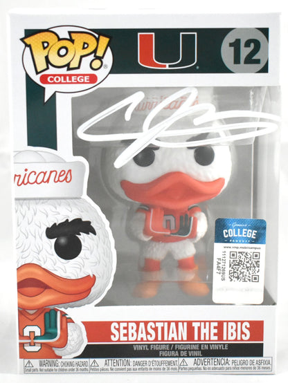 Andre Johnson Signed Miami Hurricanes Funko Pop Figurine #12