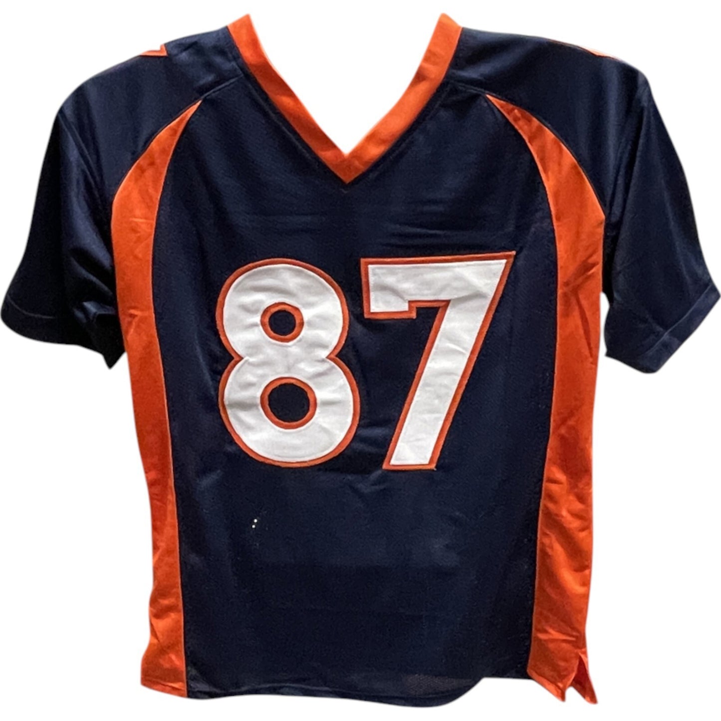 Ed McCaffrey Autographed Denver Broncos Navy Pro Style Jersey