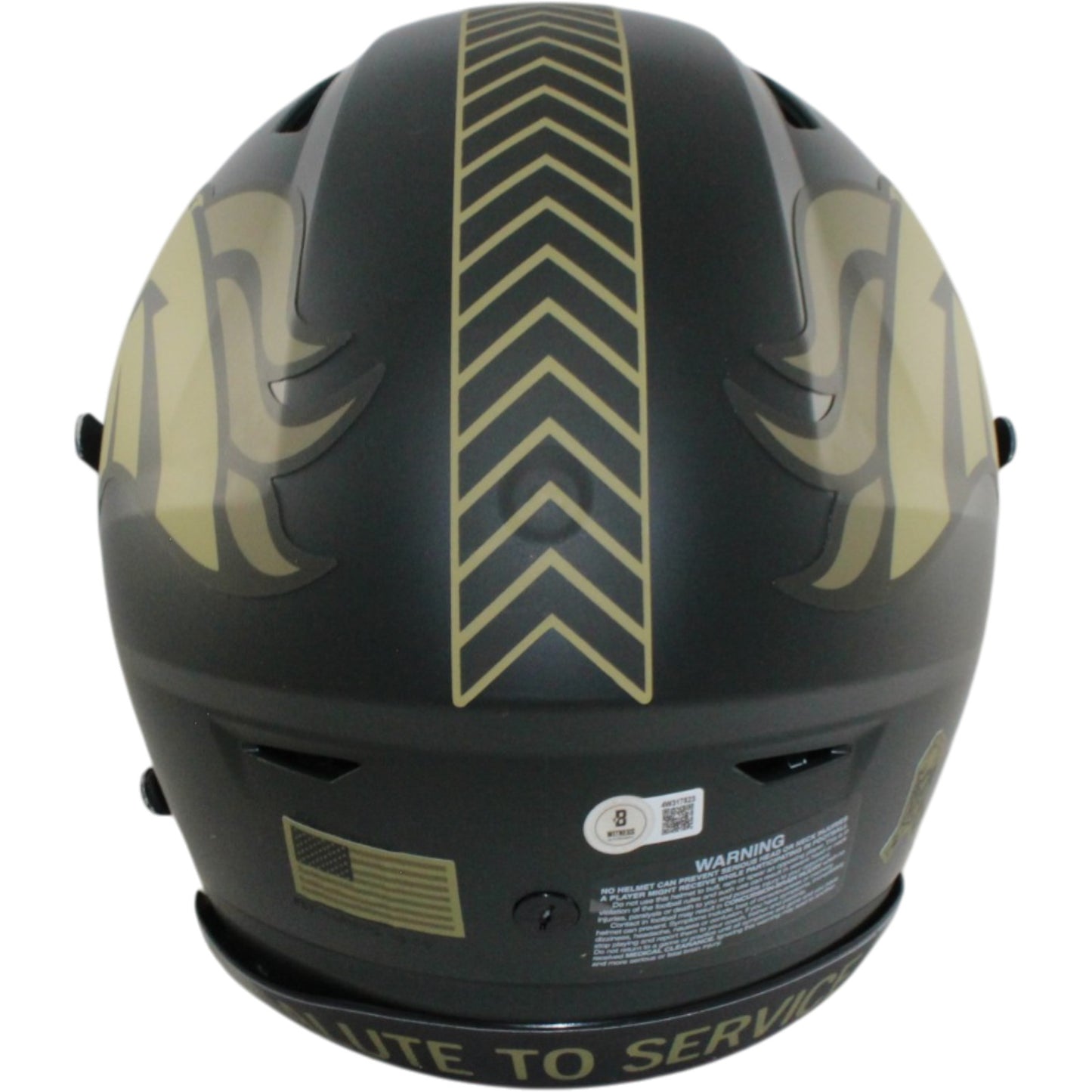 Bo Nix Denver Broncos Signed SpeedFlex 2025 Salute to Service Full Size Helmet
