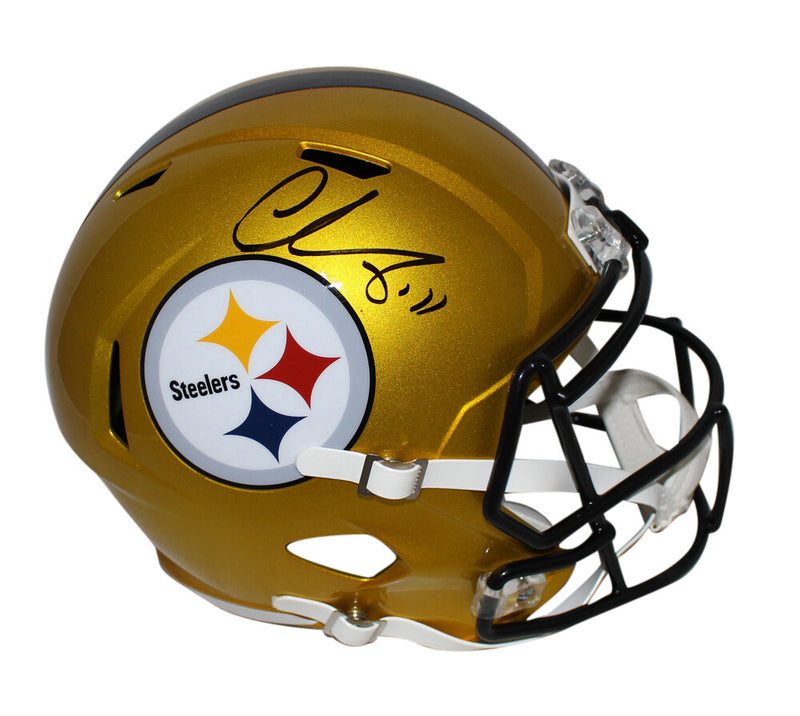 Chase Claypool Signed Pittsburgh Steelers Full Size Flash Speed Helmet