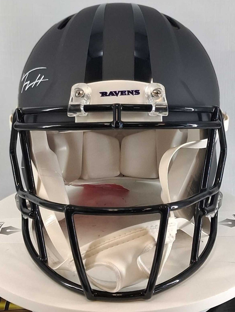 Trey Hendrickson Autographed Baltimore Ravens Darkness Alternate Helmet
