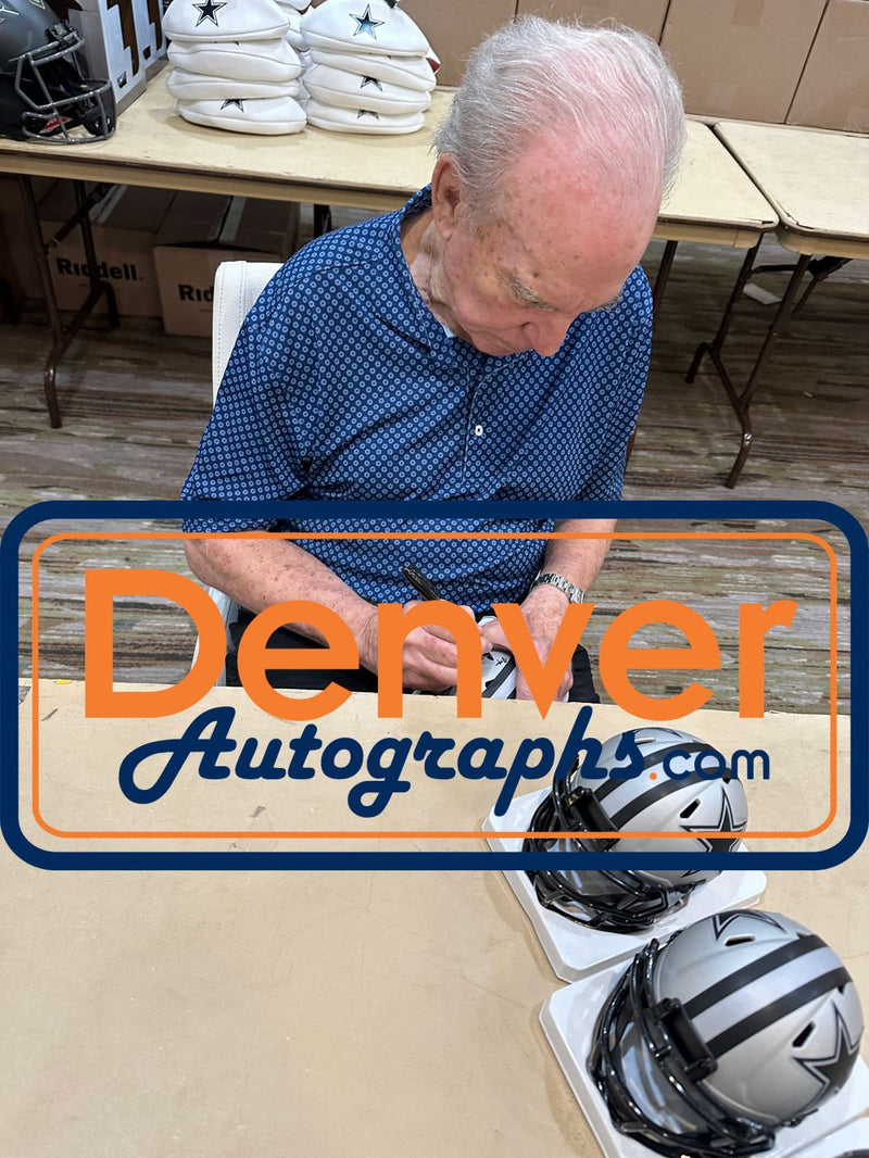 Roger Staubach Autographed Dallas Cowboys Rave Mini Helmet (BAS Witnessed)