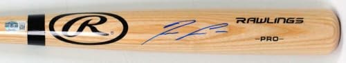 Ronald Acuna Jr. Autographed Blonde Pro Baseball Bat