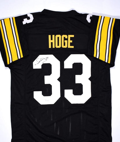 Merrill Hoge Autographed Custom Black Jersey