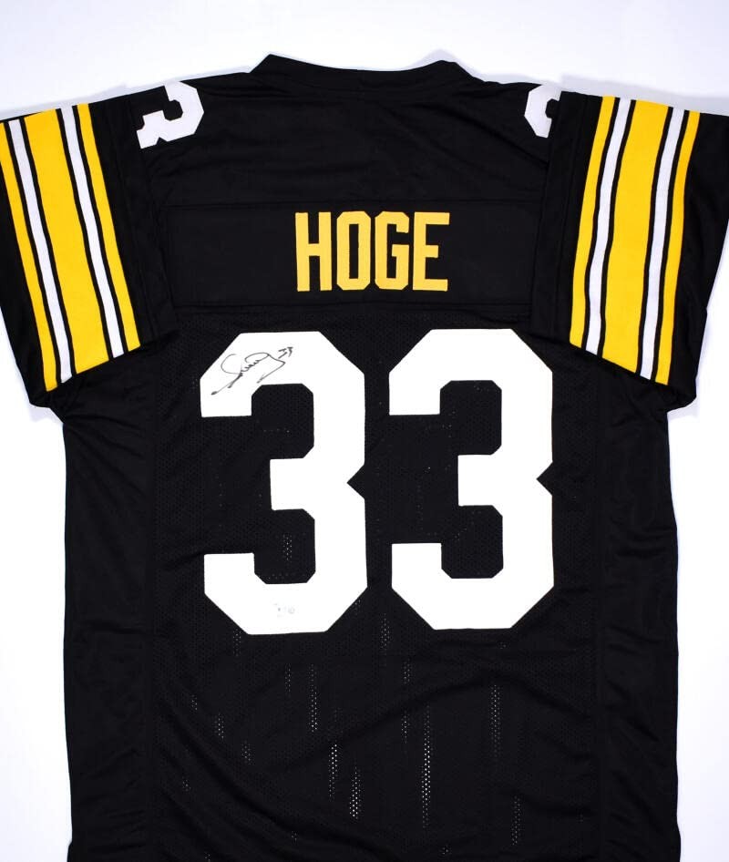 Merrill Hoge Autographed Custom Black Jersey