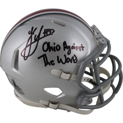 Jack Sawyer Signed Ohio State Buckeyes Mini Helmet (Ohio Against The World)