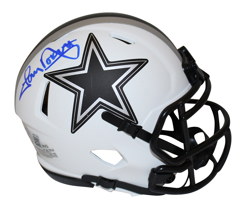 Tony Dorsett Dallas Cowboys Autographed Riddell Lunar Mini Helmet
