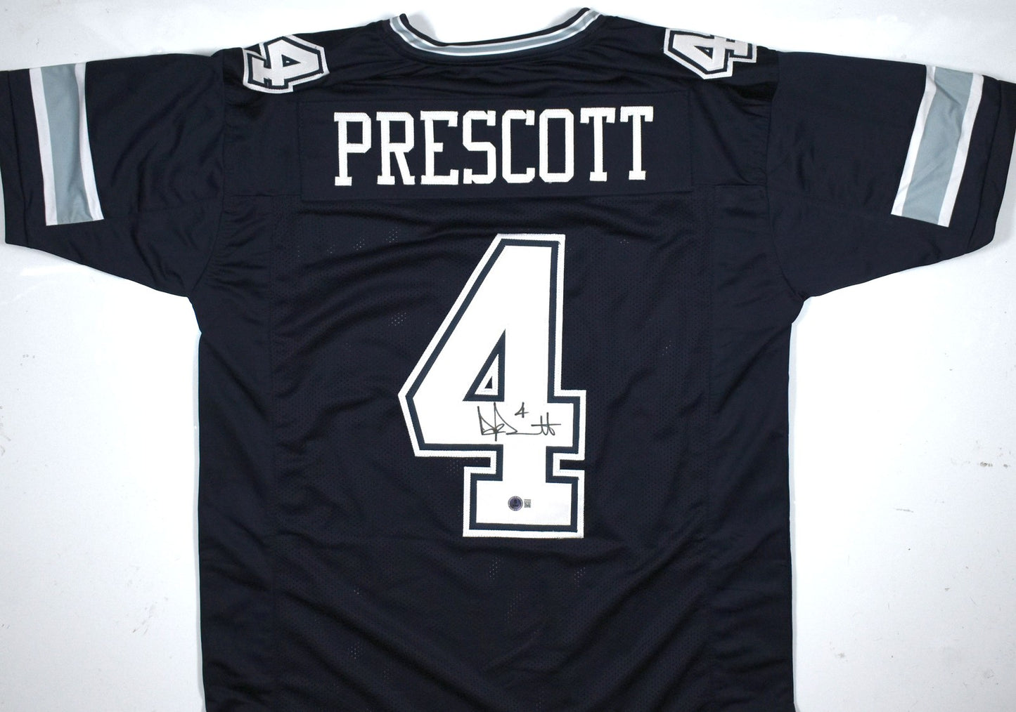Dak Prescott Autographed Dallas Cowboys Custom Black Jersey