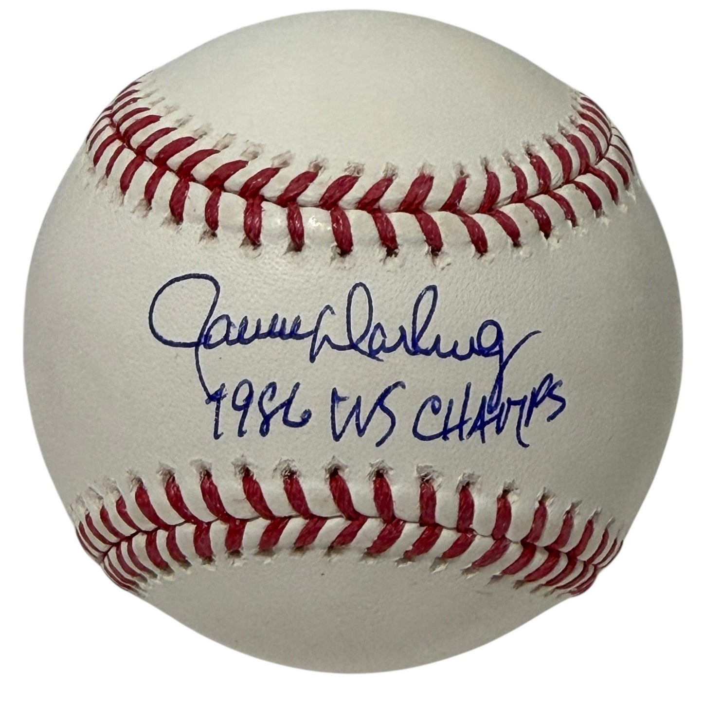 Ron Darling Signed Official MLB Baseball 1986 WS Champs Inscribed JSA