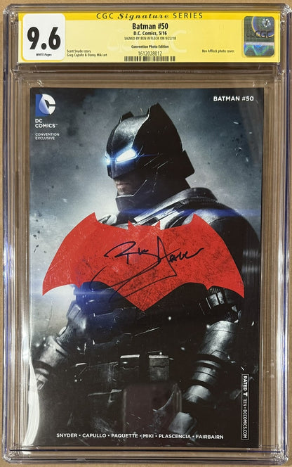 Ben Affleck Autographed Batman #50 NYCC Foil Variant CGC 9.6