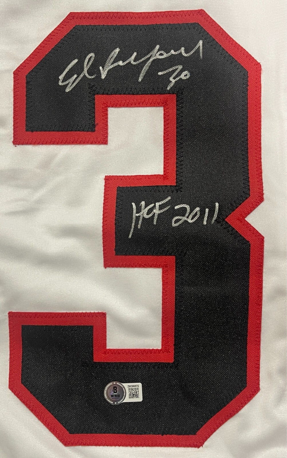 Ed Belfour Signed Chicago Blackhawks Custom Jersey HOF 2011 Beckett