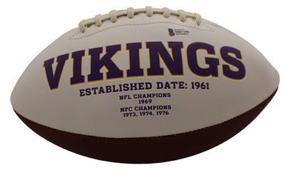Adrian Peterson Autographed Minnesota Vikings White Logo Football BAS