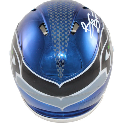 Brian Bosworth Seattle Seahawks Signed Chrome Mini Helmet
