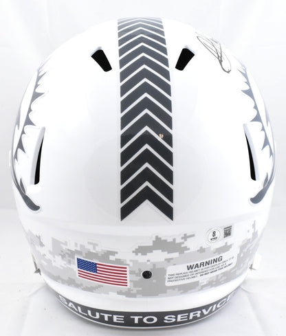 Jonnu Smith Signed Miami Dolphins 2024 Salute to Service Full Size Helmet