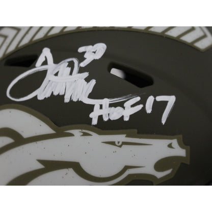 Terrell Davis Autographed Denver Broncos 2022 Salute to Service Mini Helmet