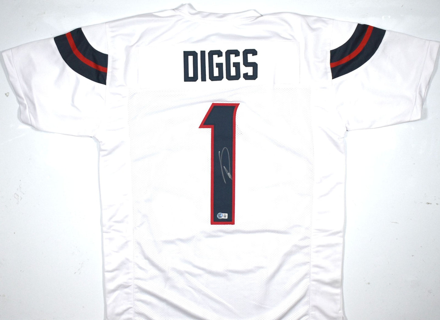 Stefon Diggs Signed White Custom Pro Style Jersey