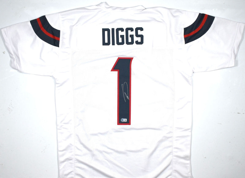 Stefon Diggs Signed White Custom Pro Style Jersey