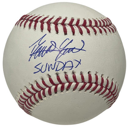 Domingo German Signed Yankees Official MLB Baseball "SUNDAY" Inscription JSA