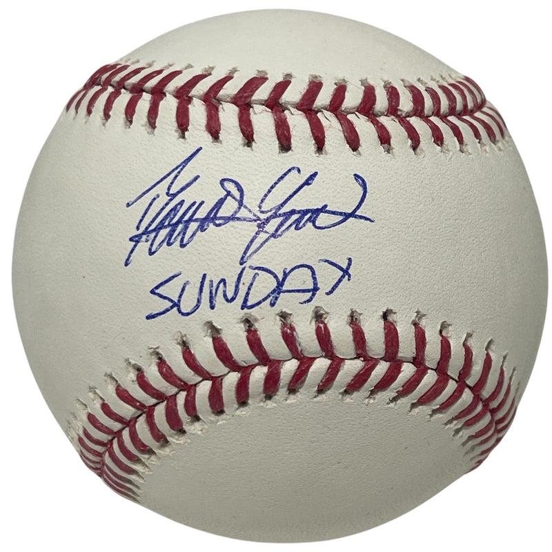 Domingo German Signed Yankees Official MLB Baseball "SUNDAY" Inscription JSA