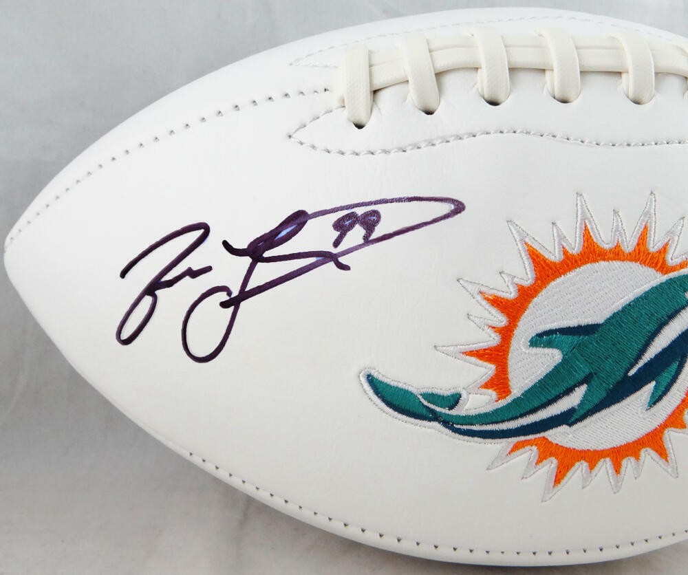 Jason Taylor Autographed Miami Dolphins Logo Football with HOF Inscription