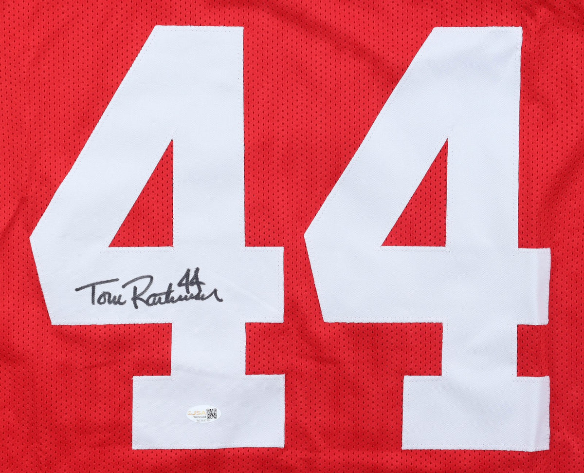 Tom Rathman Signed San Francisco 49ers Red Custom Jersey