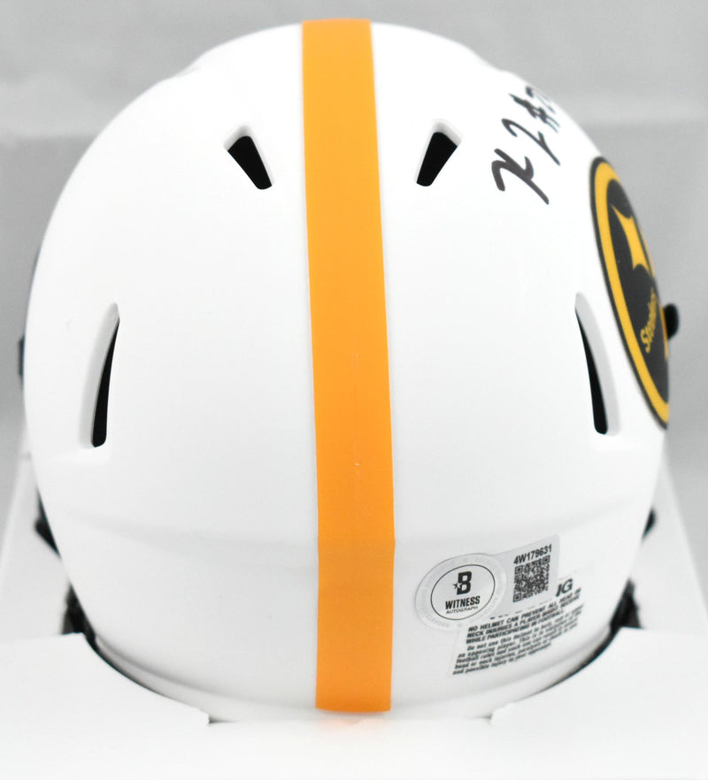 Kaleb Johnson Signed Pittsburgh Steelers Lunar Speed Mini Helmet