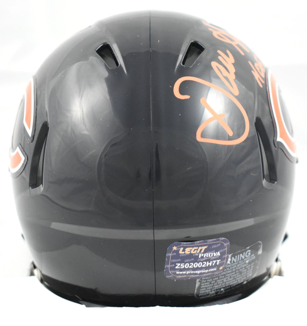 Dan Hampton Signed Chicago Bears Orange Speed Mini Helmet