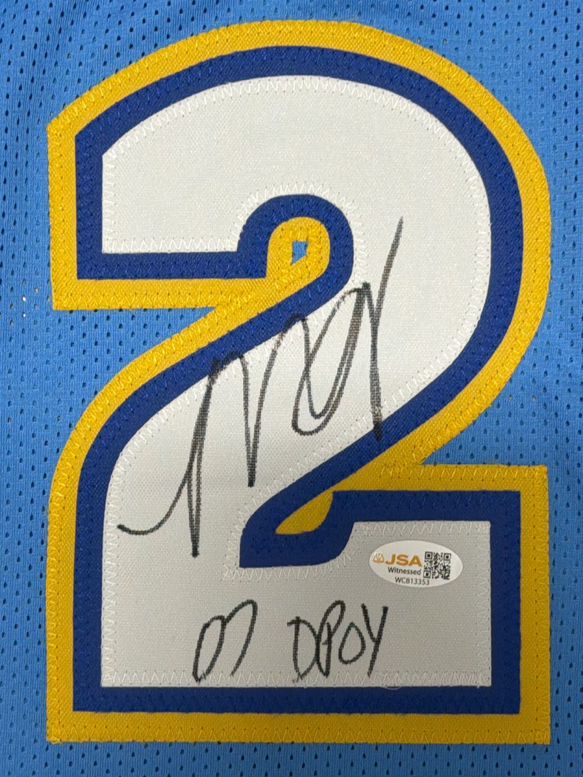 Marcus Camby Signed Denver Nuggets Custom Jersey - 07 DPOY Inscription