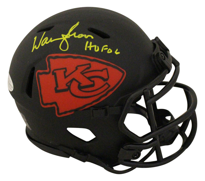 Warren Moon Signed Kansas City Chiefs Eclipse Mini Helmet HOF BAS