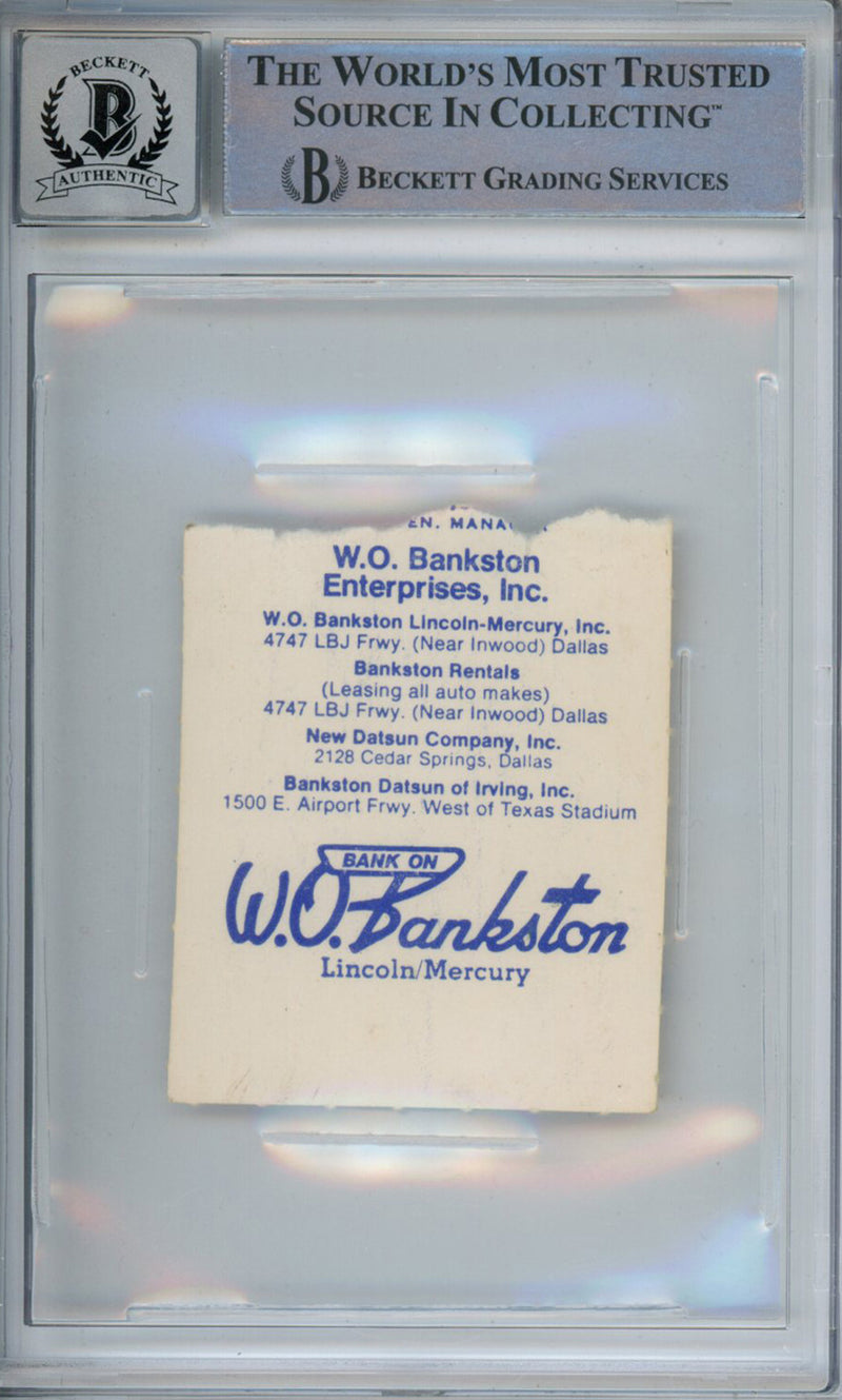 Tony Dorsett Signed 11/27/1980 vs Seahawks Ticket Stub Beckett Slabbed 10