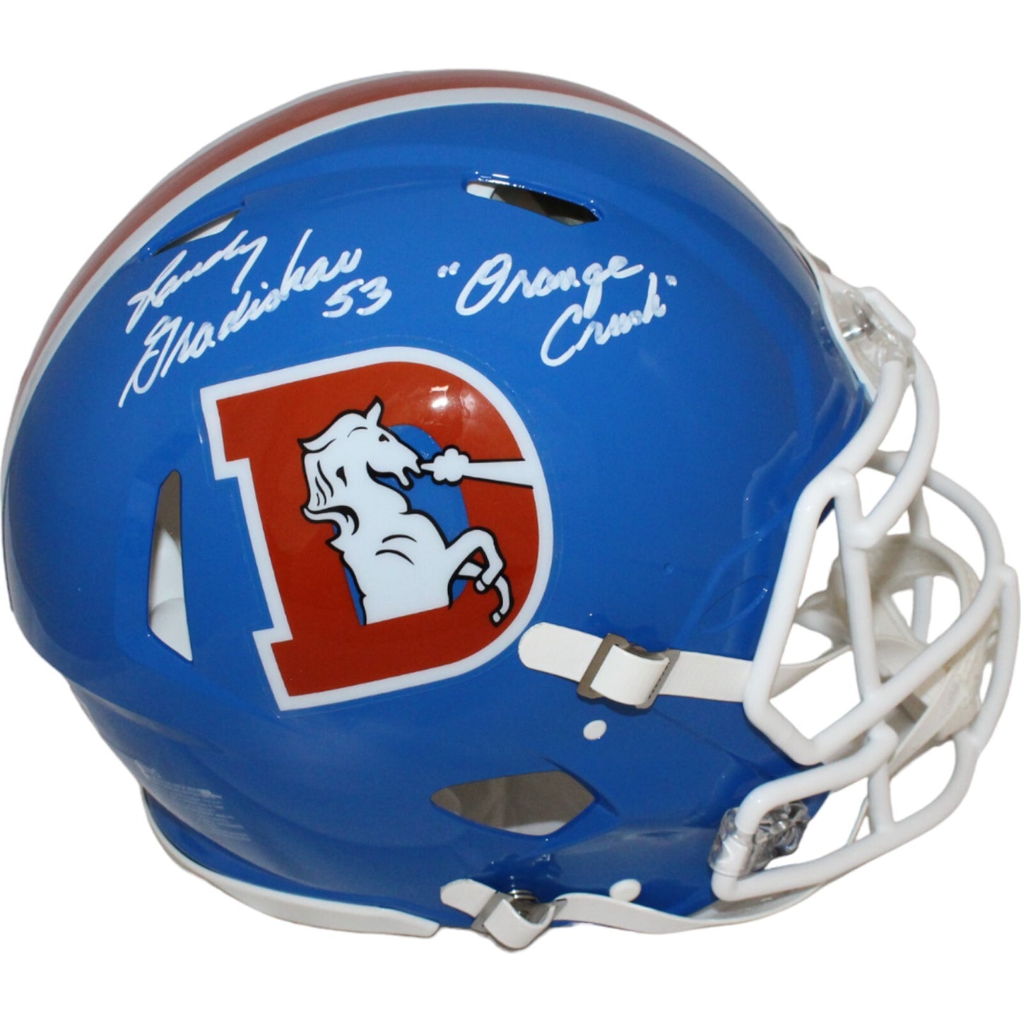 Randy Gradishar Signed Denver Broncos Authentic Helmet Orange Crush